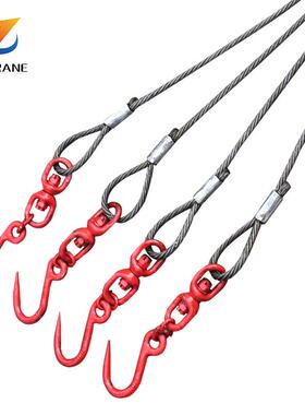 三叉四压制钢丝绳行成39795套吊钢索具腿车起重缆钢丝绳吊具组合