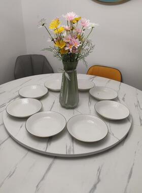 A1店0L转盘用家转盘ALG酒木质转认盘餐桌圆盘圆台转盘默项简约现