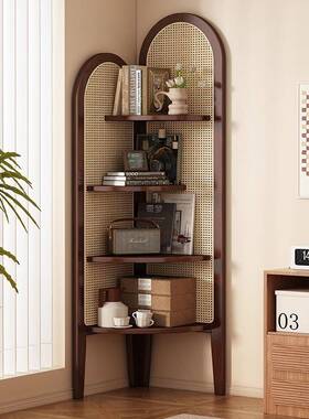 收纳柜柜餐厅落地墙33998边客厅拐柜三角子角实木储物角转角置物