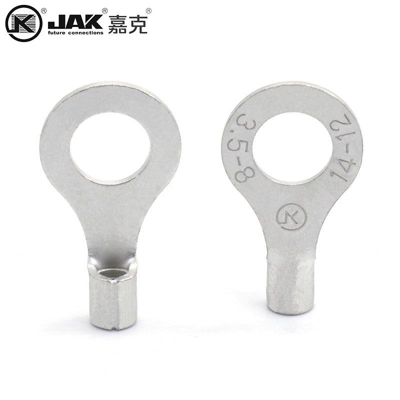 RB3.5-8国标紫铜加厚圆N形M压端冷子DBWOT4-8铜鼻子8螺孔有认证KS