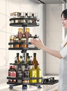 家6551用转厨房旋置物架台面专用料品纳收纳盒多层转角收架子爆款