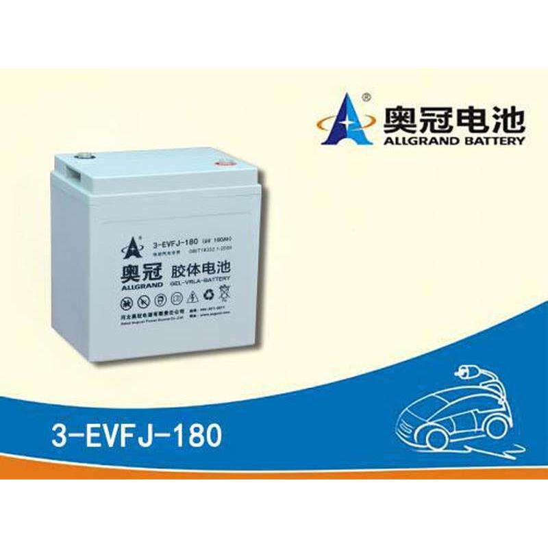 奥冠蓄电池3-EVFJ-180储能胶体免维护6V180AH机车电瓶原厂质保