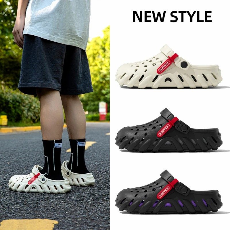 Sooyile善艺坚石洞洞鞋防滑厚底涉水舒适外穿型男鞋Slipper Rock