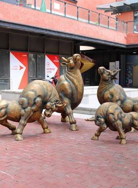 户抽象斗牛士玻璃抽象牛钢雕塑园林景美观小区商广场房地产陈装外