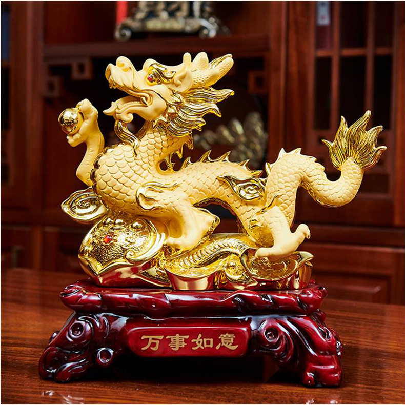 龙年生肖万事如意摆件礼品