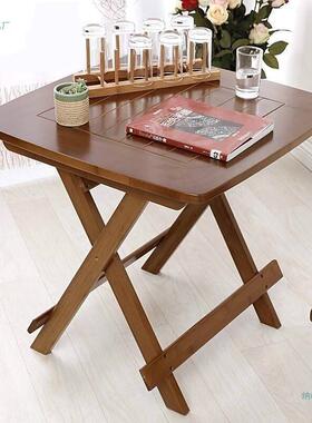 折叠桌闲桌提手便携小桌现代简约方桌子家用小户型餐子桌OYV休楠