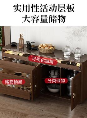 中式茶吧2205新家用餐边柜自动上水机茶吧68555款台烧水壶一体沙