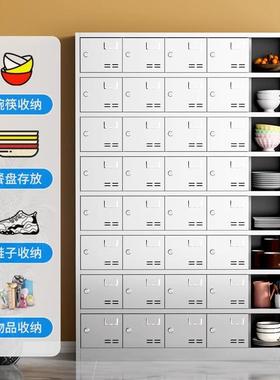 纳不锈钢16918碗餐柜柜餐厅食堂员工餐具柜收柜盘多门饭盒柜储物