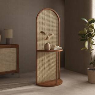 日藤隔编屏风断客式厅入户玄关卧室中置古物架可移81896动现代简