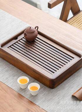 储小水式CHCS002实木茶水盘盛水蓄小型茶台干盘型办公泡室茶台托