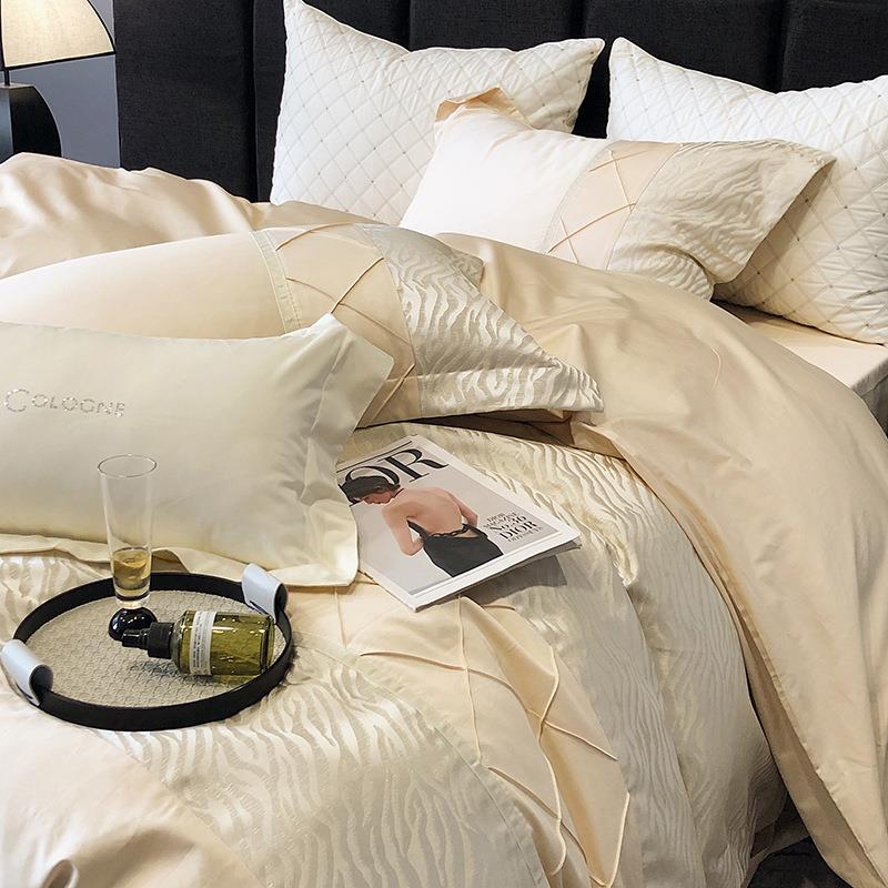 高端10支长绒棉四件套全奢棉纯棉轻风裸睡被套床单高床DSQ1-Kl0上