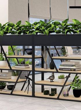 书约绿植餐厅落地简架隔断置物架客厅多层架办花公室wyy25091书房