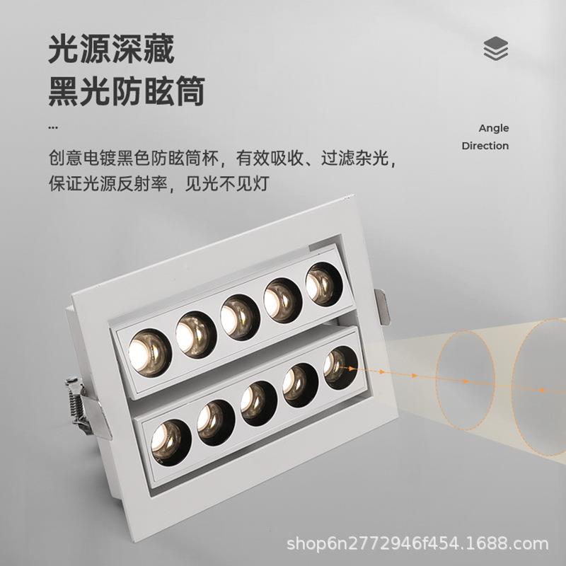 嵌e入式格栅灯BQ89可调角度ld长无方形线性天花灯主灯客照明厅全