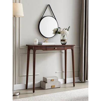 实木玄关桌简墙约玄台靠窄关桌条桌家TSE用艺术装饰长柜中式轻奢