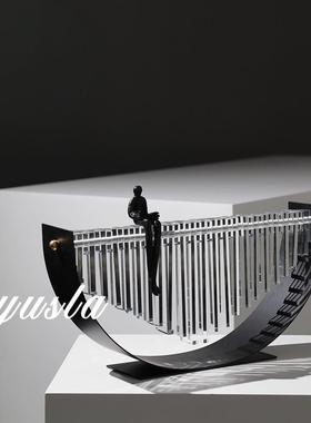 简约客厅视柜摆酒柜件家居样板房间电关柜JWN酒店别墅餐厅玄软装