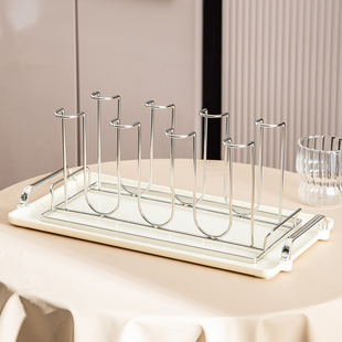不锈钢大杯架倒扣客厅水杯收纳 8杯杯架玻璃杯杯架家用高杯子收纳