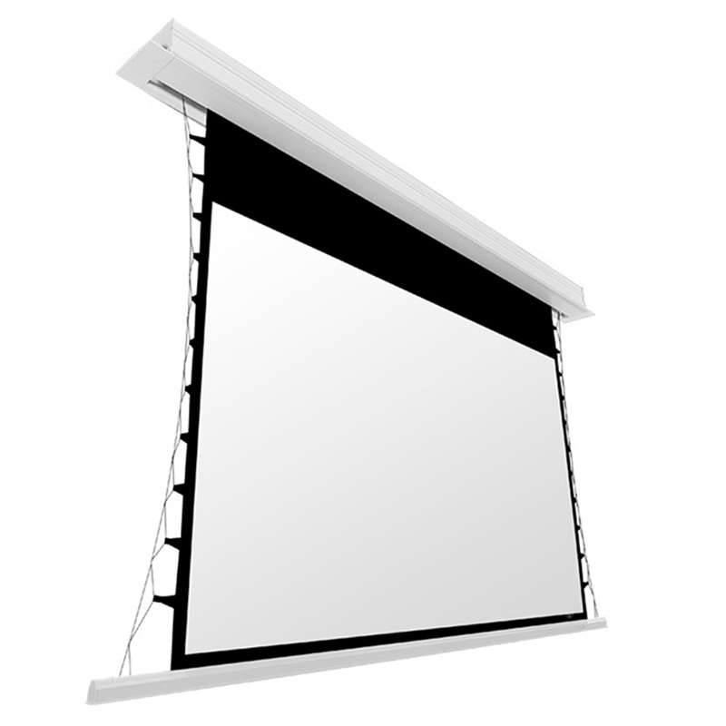 经科JK电动拉线幕布玻纤天花幕软幕透声幕抗光幕高清全封闭天花幕