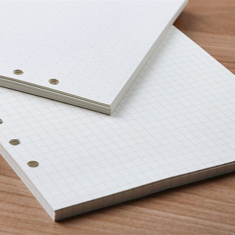 【4份装180张】A5B5A4A6手账活页本替换内芯点阵横线网格空白方格