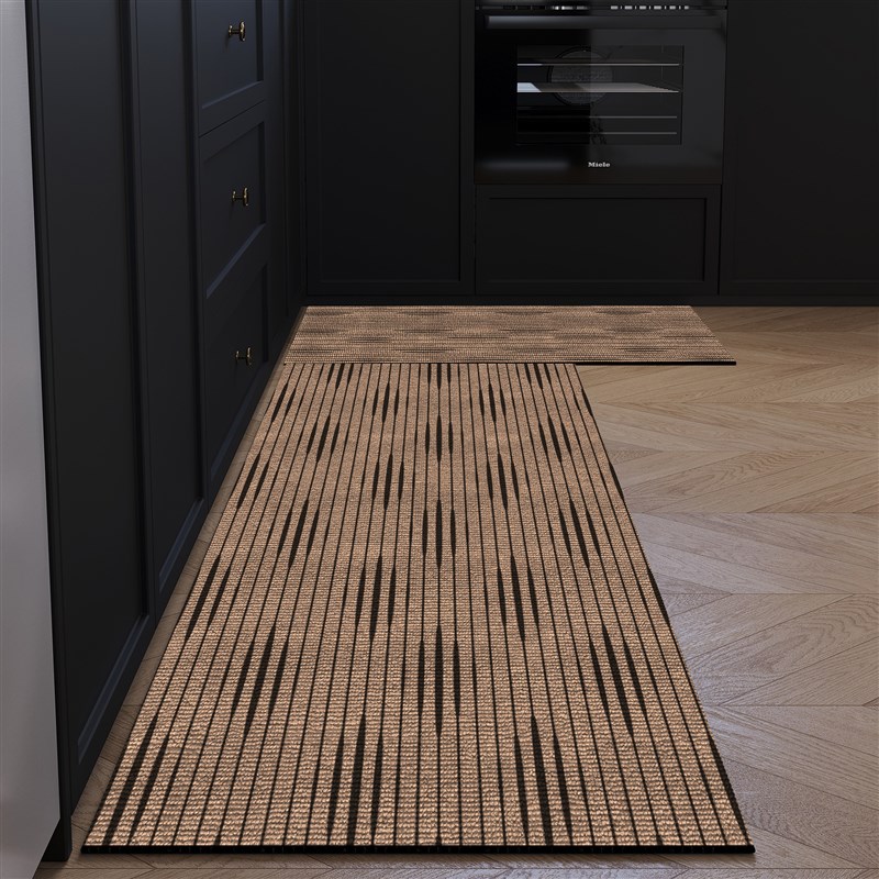 厨房地垫新款2024防滑脚垫家用地毯简约北欧免洗可擦防油吸水垫子