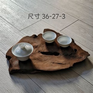 自然风化木干泡茶台实木托盘原木整块木板禅意朽木侘寂拍照背景