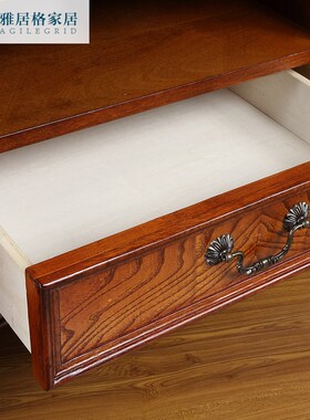 雅居格 美式乡村电视柜茶几组合简约客厅欧式复古地柜酒柜F9101