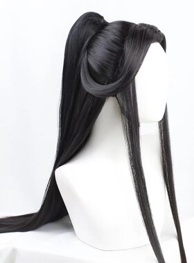 男用古装汉服cos假发古装汉服楚晚宁谢怜古风万用造型自然黑假毛