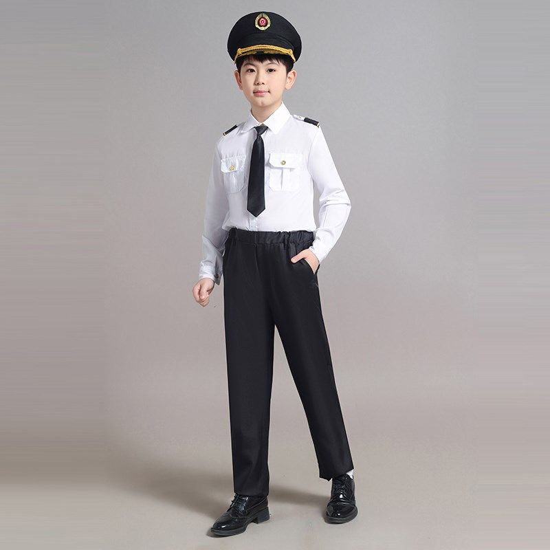 幼儿园职业体验高铁制服儿童铁路表演服地铁乘务员动车列车长服装