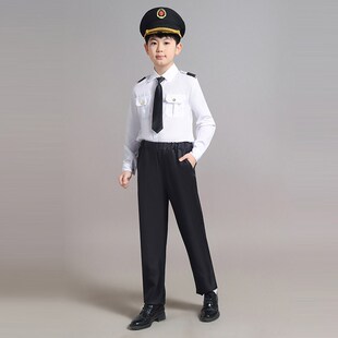 幼儿园职业体验高铁制服儿童铁路表演服地铁乘务员动车列车长服装