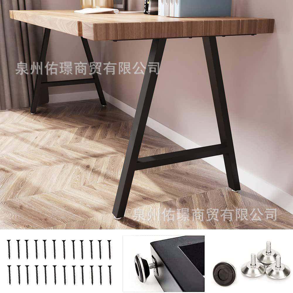 铁艺五金家具桌腿架吧台餐桌腿支架时尚岩板桌脚架实木书办公桌腿