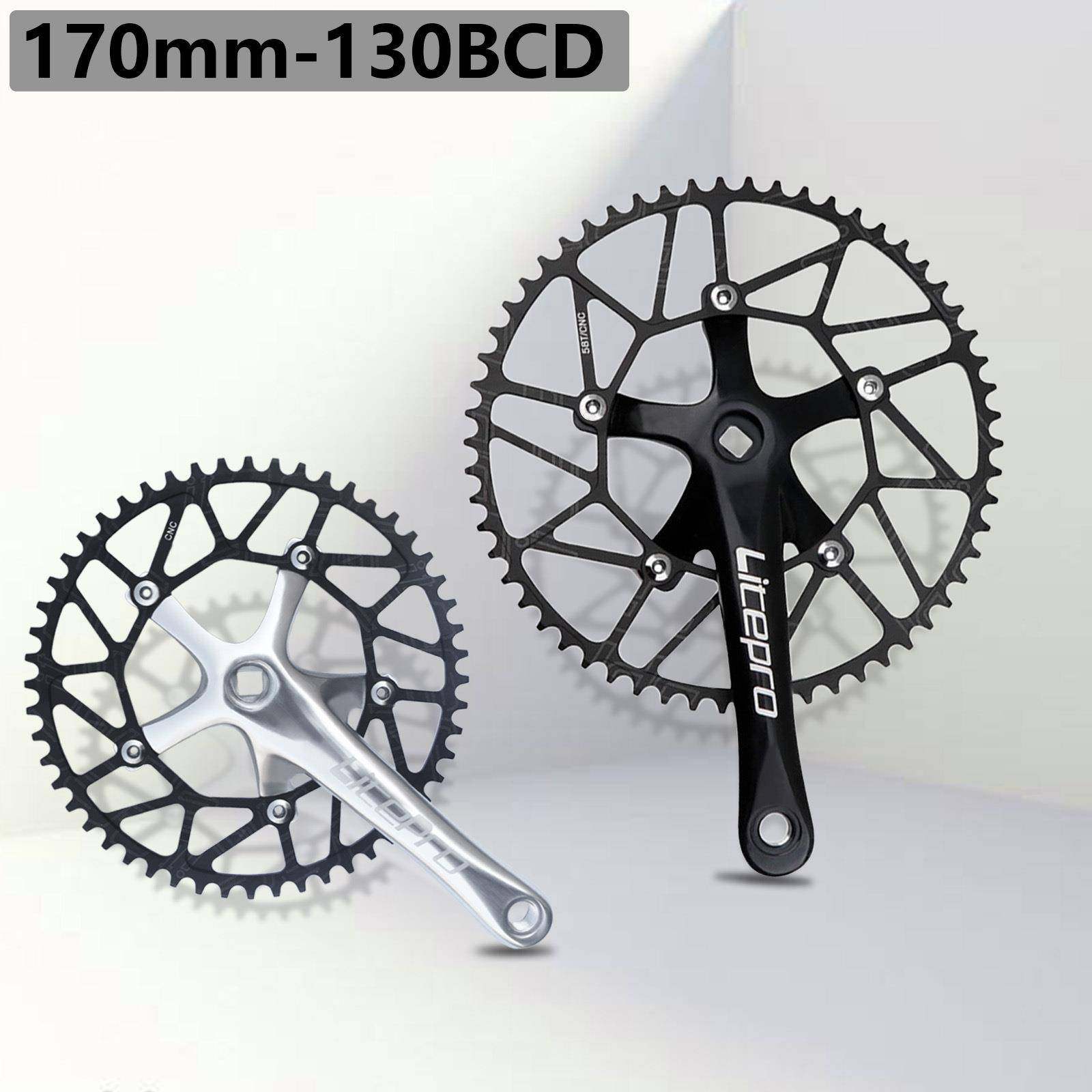 LP牙盘52tLitepro公路车非一体曲柄折叠车CNC正负齿盘片130BCD