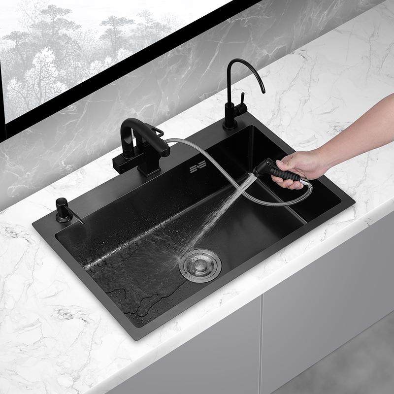 sink德系纳不锈钢水米锈槽套装家用263洗碗菜池洗池不钢