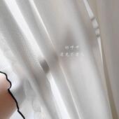 法式 浪漫麦纱帘透光不透IGI浮人白纱客厅阳台卧室穗雕鎏纱金窗高