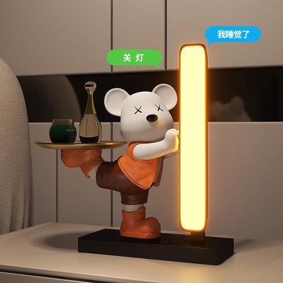 暴力FKD6327熊收小纳夜灯摆件客厅电视柜玄关饰品书桌床头声控迁