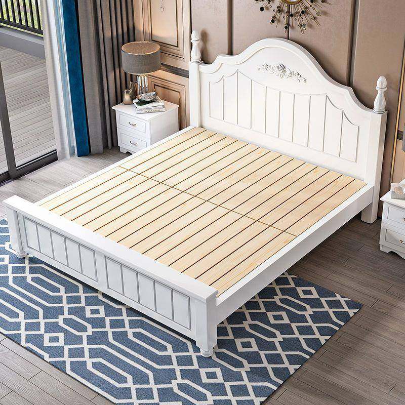 实木床现代约1.5米双XYV人床1..2m经用济型出租房简18主卧公主单