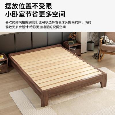 桃色无床头透气防潮BSC-E排骨架经租出屋无靠矮床济型板式榻榻米