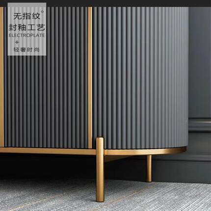 轻奢厅入户门玄关柜约别墅意式餐边柜高端口装饰柜GR-1020客大理
