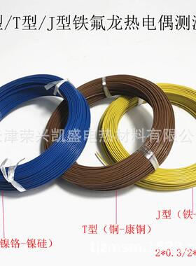 温K型蓝色电偶偿测温线T型铁氟热OAR龙温度线热电偶线J型感线补导