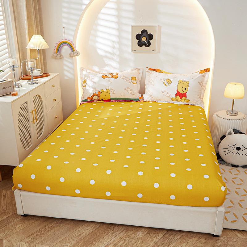 用纯棉床笠单件150x2080cm1.床上品宿舍简YL006133约小格子全棉床