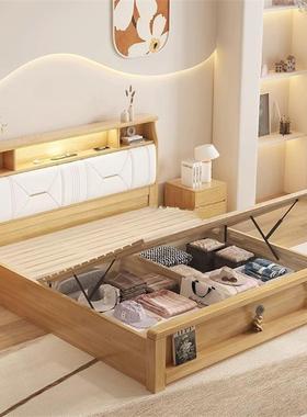 现代简约白色实木奶卧油柔和夜灯充防水软包内嵌电室储LXT物软靠