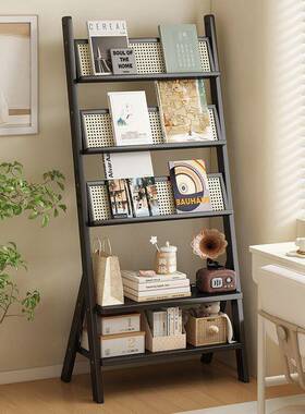 书架实木多CEK置物架落书卧柜客厅靠墙书报架地子复古室层展示柜