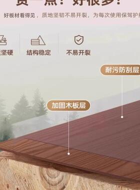 实木桌电脑桌书柜书桌架一体组合卧初中生学习桌室学生课写KJZ字