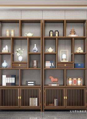 实木柜博古新架中式多宝阁室置物架办公室摆件书75971架组合展示