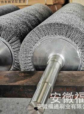 30缠4不锈钢毛刷辊钢丝刷辊业除锈滚RNQ刷镀工锌绕刷打辊磨抛光辊