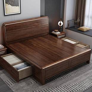 新中式1米全实木床29009榫2卯结构主5年卧205新款现代简约主卧床