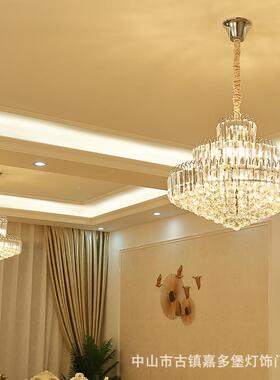 水晶灯厅餐吊灯欧式奢灯华led饭54199厅灯客简欧大厅气酒店卧室书