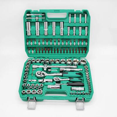 厂家480直盒修供108PCS绿色吹塑套筒棘轮扳手汽汽合动工具组套装