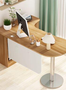 约现代弧LLA形转角书桌柜子学习店主简脑桌L电形办公桌桌诊疗桌新