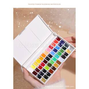 套日式DZQ固体固花态丙烯彩绘颜料晕染液水画彩胶指甲美甲专用装