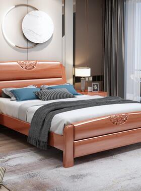 7K新中式实木床OUS.2储米1.5米儿童床单3人床简约11.5米双人床物