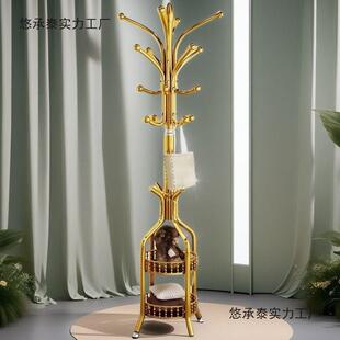 落客地WBQ衣帽门架厅艺挂衣服卧室口挂包置物架家用单杆立式衣架